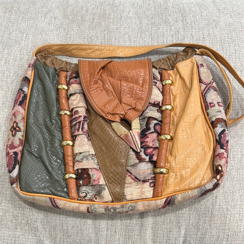 Vintage Patchwork Tapestry Shoulder Bag